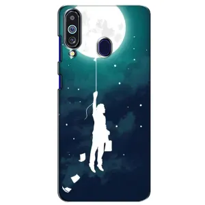Чехол (ТПУ) с планетами на Samsung Galaxy M40 (To The moon)