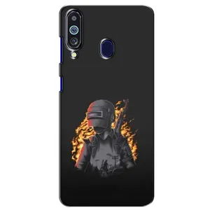 Чохол з картинкою "Герой Pubg" на Samsung Galaxy M40 (В полум'ї)