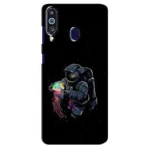 Силиконовый Чехол с принтом "Космонавты" на Samsung Galaxy M40 (В руках земля)