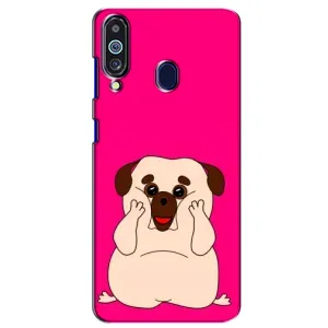 Чехол (ТПУ) Милые собачки для Samsung Galaxy M40 (Веселый Мопсик)