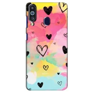 Чехлы с тематикой "Маленькие Сердечки" на Samsung Galaxy M40 (Яркие сердечки)