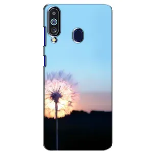 Силиконовый Чехол с одуванчиками на Samsung Galaxy M40 (Закат с одуванчиком)