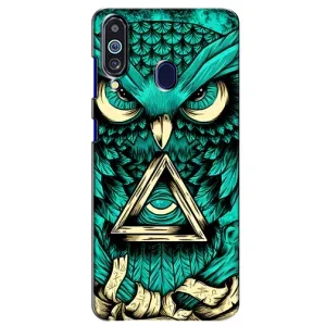 Чехлы с принтом СОВЫ для Samsung Galaxy M40 (Зеленая сова)