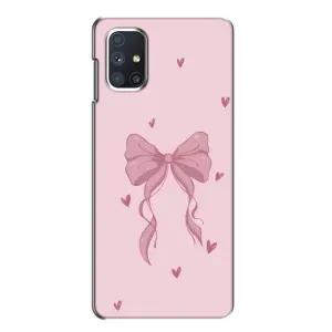 Чехол банты для Samsung Galaxy M51 (Бант на розовом)
