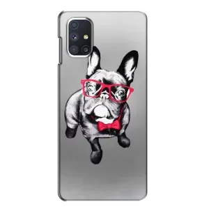 Чохол (ТПУ) Милі песики для Samsung Galaxy M51 (Бульдог в окулярах)