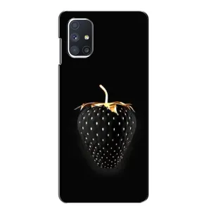Чехол с изображением вкусной еды для Samsung Galaxy M51 (Чёрная клубника)