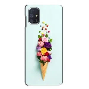 Чехлы с тематикой "ЦВЕТЫ" на Samsung Galaxy M51 (Цветок-мороженное)