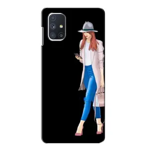 Чехол с картинкой Модные Девчонки Samsung Galaxy M51 (Девушка со смартфоном)