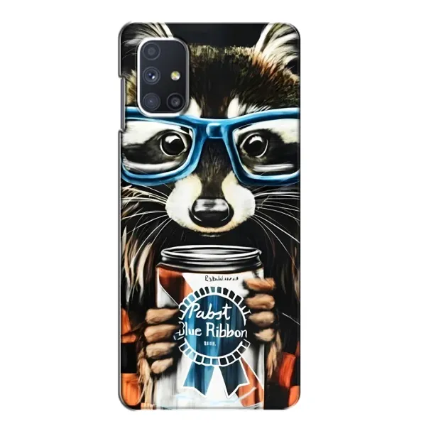 Чехол с рисунком «Енот в очках» для Samsung Galaxy M51 Чехол с рисунком «Енот в очках» для Samsung Galaxy M51