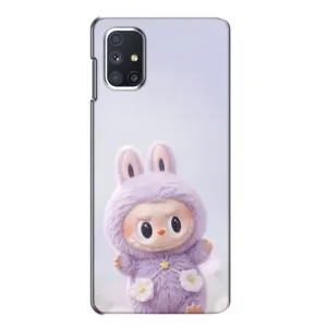 Чехол с принтом Лабубу для Samsung Galaxy M51 (Фиолетовый Лабубу)