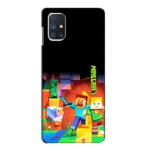 Чехлы для Samsung Galaxy M51 (Персонажи Майн Крафт) (Герой Майнкрафт)