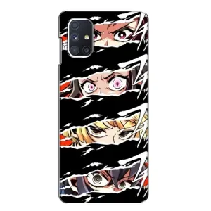 Силиконовые чехлы с глазами Anime для Самсунг Галакси М51 (Глаза на чорном)