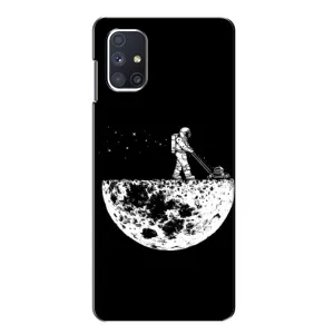 Силиконовый Чехол с принтом "Космонавты" на Samsung Galaxy M51 (Космонавт)