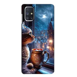 Чехлы на Новый Год Samsung Galaxy M51 (Кот новогодний)