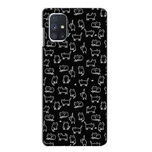Чохол на тематику: Коти для Samsung Galaxy M51 (Котики на чорному)