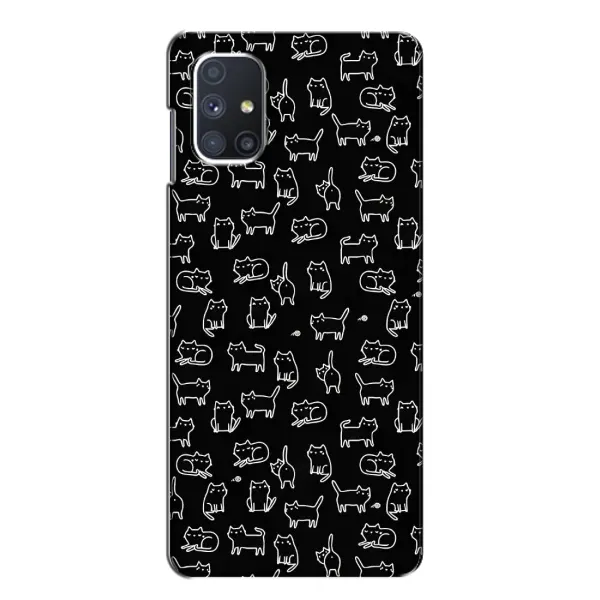 Чехол с рисунком «Котики на черном» для Samsung Galaxy M51 Чехол с рисунком «Котики на черном» для Samsung Galaxy M51