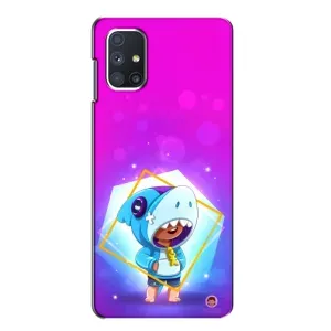 Чехол Бравл Старс для Samsung Galaxy M51 (Леон в костюме Акулы)