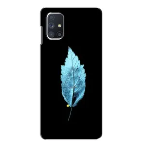 Чехол с картинками на черном фоне для Samsung Galaxy M51 (Листочек)