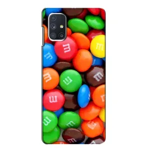 Чехол с изображением вкусной еды для Samsung Galaxy M51 (Разноцветные M&M'S)