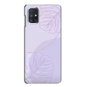 Чехол цветочный дизайн для Samsung Galaxy M51 (Монстера фиолетовая)