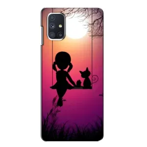 Девчачий Чехол для Samsung Galaxy M51 (На качели)