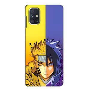 Купить Чехлы на телефон с принтом Anime для Samsung Galaxy M51 (Naruto Vs Sasuke)