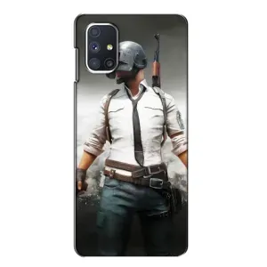 Силиконовый чехол с картинкой "Герой Pubg" на Samsung Galaxy M51 (Пабг)