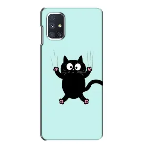 Силіконовий чохол з котиком для Samsung Galaxy M51 (Падаючий кіт)