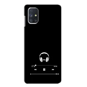 Чехол с картинками на черном фоне для Samsung Galaxy M51 (Плеер)