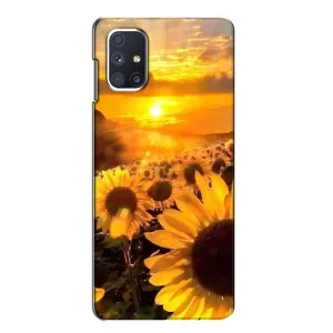 Чехол с Цветами для Samsung Galaxy M51 (поле подсолнухов)