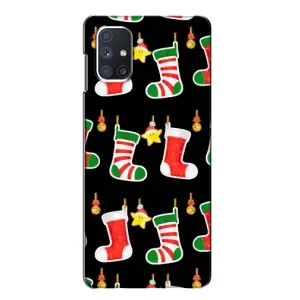 Силиконовый бампер на рождество для Samsung Galaxy M51 (Рождественские подарки)