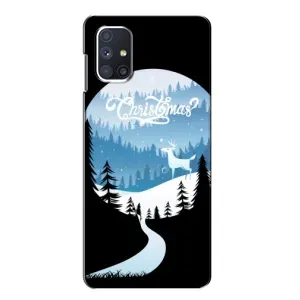Силиконовый бампер на рождество для Samsung Galaxy M51 (Рождественский Олень)