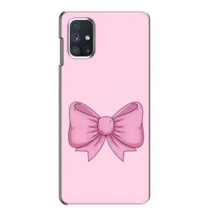 Чехол банты для Samsung Galaxy M51 (Розовый бантик)