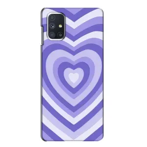 Чохли з тематикою "Маленькі Сердчеки" на Samsung Galaxy M51 (Серце фіолет)