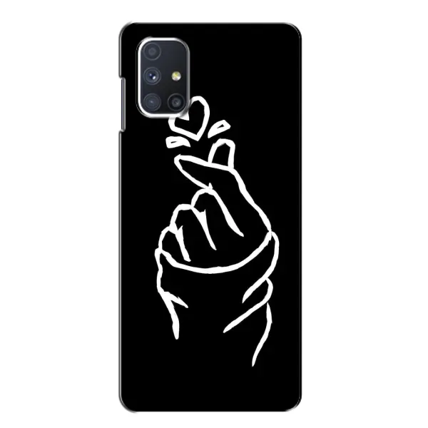 Чехол с рисунком «Сердце на черном» для Samsung Galaxy M51 Чехол с рисунком «Сердце на черном» для Samsung Galaxy M51