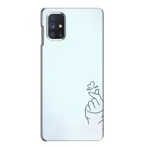 Чохол (Знак сердечка) для Samsung Galaxy M51 (Сердечко на блакитному)