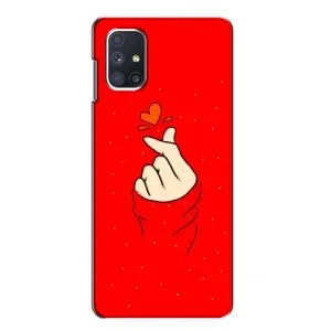 Чохол (Знак сердечка) для Samsung Galaxy M51 (Сердечко на червоному)