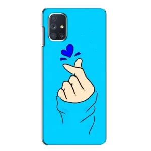 Чохол (Знак сердечка) для Samsung Galaxy M51 (Сердечко на синоьому)