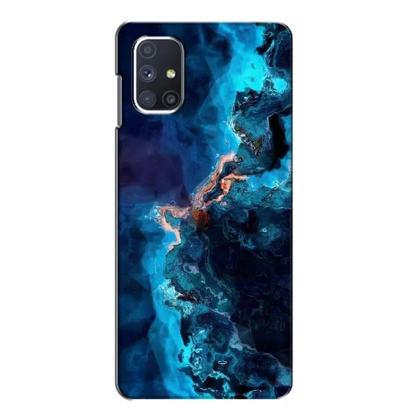 Чехол с рисунком «Синий мрамор» для Samsung Galaxy M51