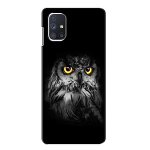 Чохли з принтом СОВИ для Samsung Galaxy M51 (Сова на чорному)