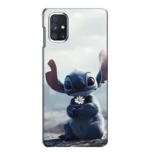 Чехол с рисунком Стич для Samsung Galaxy M51 (Стич с цветочком)