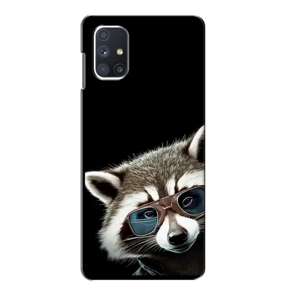 Чехол с рисунком «Стильный Енот» для Samsung Galaxy M51 Чехол с рисунком «Стильный Енот» для Samsung Galaxy M51