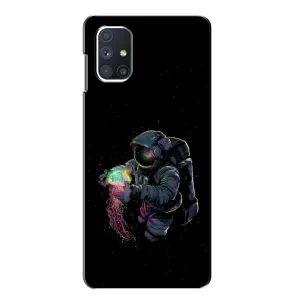 Силиконовый Чехол с принтом "Космонавты" на Samsung Galaxy M51 (В руках земля)