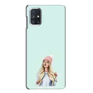 Силиконовый Чехол на Samsung Galaxy M51 с картинкой Стильных Девушек (В шапке)