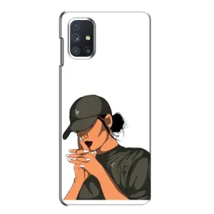 Силиконовый Чехол на Samsung Galaxy M51 с картинкой Стильных Девушек (В зеленом)