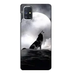 Чохол з Вовком на Samsung Galaxy M51 (Вовк і місяць)