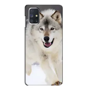 Чохол з Вовком на Samsung Galaxy M51 (Вовк біжить по снігу)