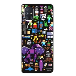 Чехол майнкрафт для Samsung Galaxy M51 (Все персонажи)