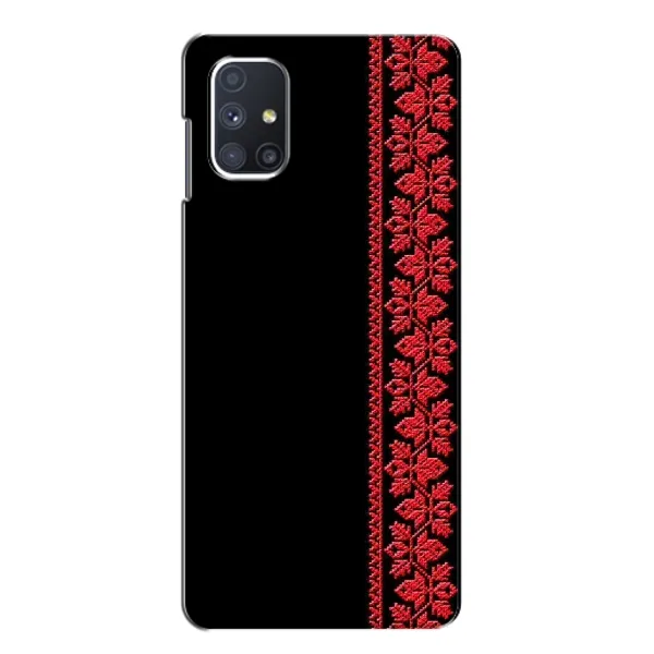 Чехол с рисунком «Вышиванка на черном» для Samsung Galaxy M51 Чехол с рисунком «Вышиванка на черном» для Samsung Galaxy M51