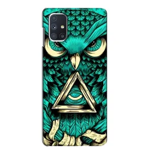 Чохли з принтом СОВИ для Samsung Galaxy M51 (Зелена сова)